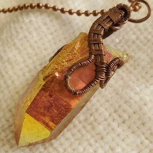 Exquisite OOAK Wire-wrapped Stone Necklace